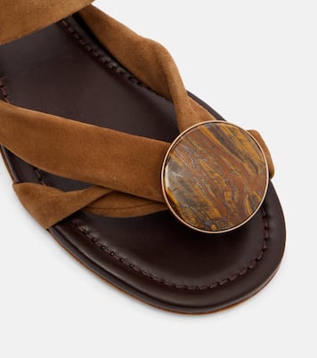 Doma缀饰绒面革凉鞋 | Christopher Esber