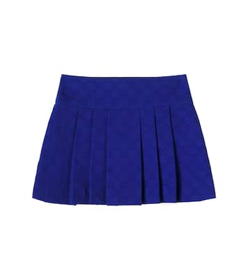 GG pleated cotton jacquard skirt | Gucci Kids