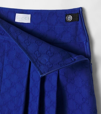 GG pleated cotton jacquard skirt | Gucci Kids
