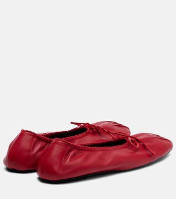 Bow-detail leather ballet flats | Magda Butrym