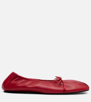Bow-detail leather ballet flats | Magda Butrym