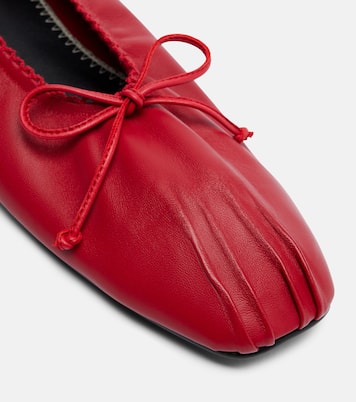 Bow-detail leather ballet flats | Magda Butrym