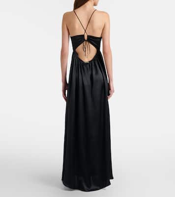 Meteora silk satin maxi dress | Heidi Klein