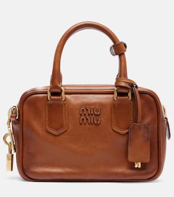 Arcadie Small leather tote bag | Miu Miu