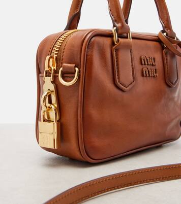Arcadie Small leather tote bag | Miu Miu