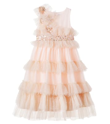 Sequined ruffled tulle dress | Patachou