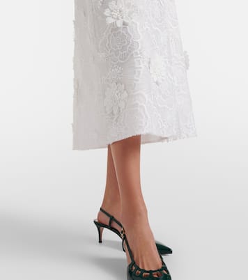 Jupe midi Sheer Meadow en organza à fleurs | Dorothee Schumacher