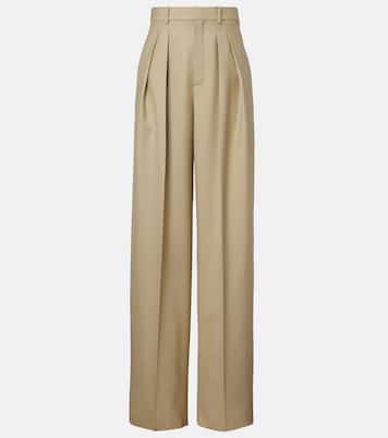 Wool and silk wide-leg pants | Saint Laurent