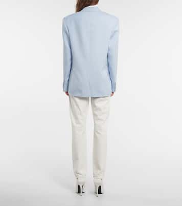 Double-breasted wool twill blazer | Wardrobe.NYC