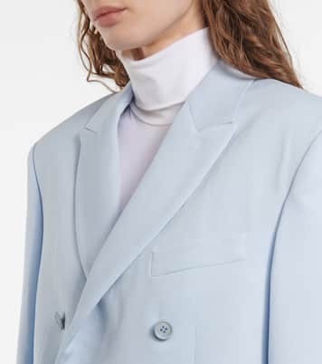 Double-breasted wool twill blazer | Wardrobe.NYC