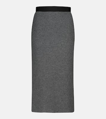 Jupe midi en laine et cachemire | Moncler