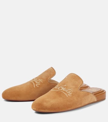 Slippers Navy Coolito Donna in suede | Christian Louboutin