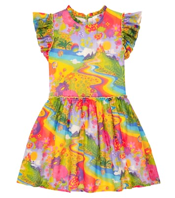 Vestido de algodón y seda estampado | Stella McCartney Kids