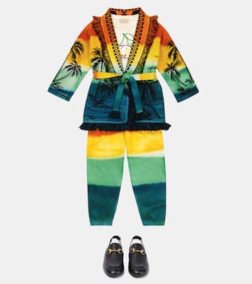 Icon jacquard virgin wool cardigan | Alanui Kids