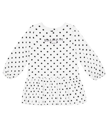 Baby logo polka-dot dress | Balmain Kids