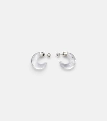Donut sterling silver and quartz hoop earrings | Sophie Buhai