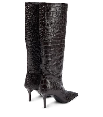 Croc-effect leather boots | Acne Studios