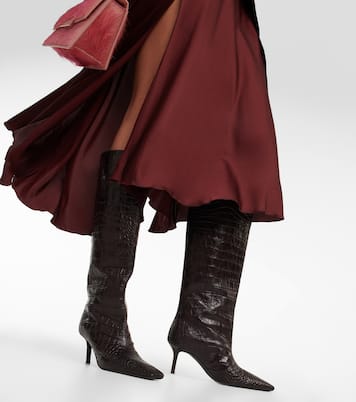 Croc-effect leather boots | Acne Studios