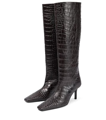 Croc-effect leather boots | Acne Studios