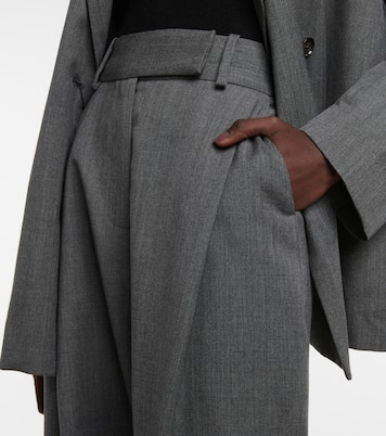 High-rise tapered wool pants | Toteme