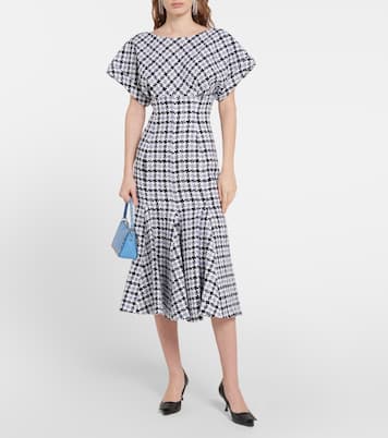 Houndstooth tweed midi dress | Carolina Herrera