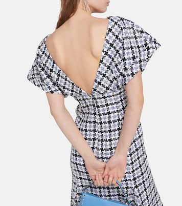 Houndstooth tweed midi dress | Carolina Herrera