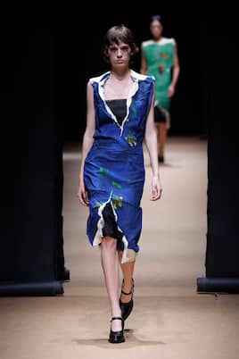 Robe midi imprimée | Prada