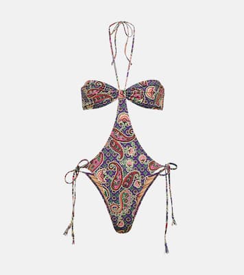 Jade printed cut-out swimsuit | Bananhot