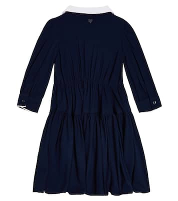 Abito Annabel in twill a balze | Monnalisa