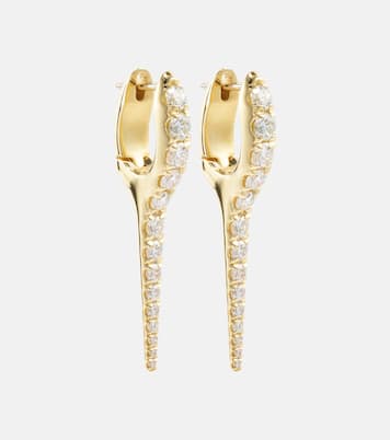 Boucles d'oreilles Lola Small en or 18 ct et diamants | Melissa Kaye