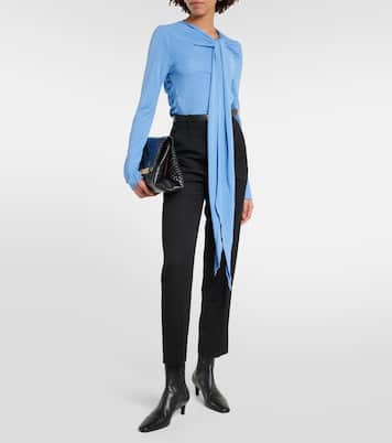 Pantaloni regular in misto lana | Victoria Beckham