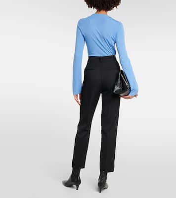 Pantaloni regular in misto lana | Victoria Beckham
