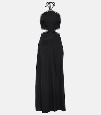Bellina cutout linen-blend maxi dress | Simkhai