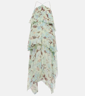 Robe longue imprimée en soie | Stella McCartney