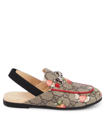 x Peter Rabbit GG Princetown leather slippers | Gucci Kids