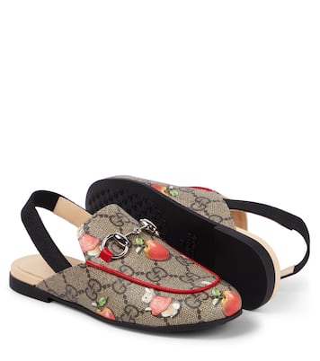 x Peter Rabbit GG Princetown leather slippers | Gucci Kids