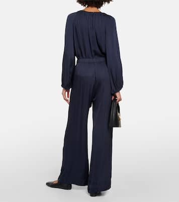 Livi satin wide-leg pants | Velvet