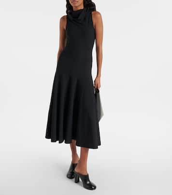 Abito midi in jersey con cappuccio | Alaïa