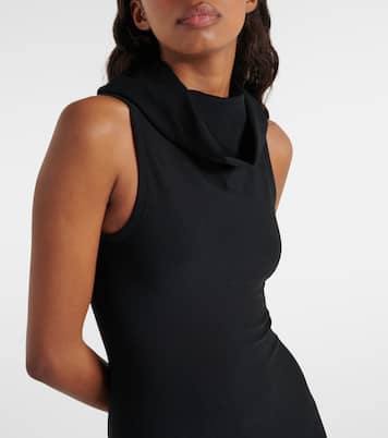 Abito midi in jersey con cappuccio | Alaïa