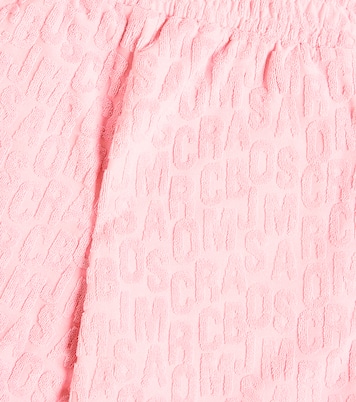 Monogram jacquard cotton-blend terry shorts | Marc Jacobs Kids