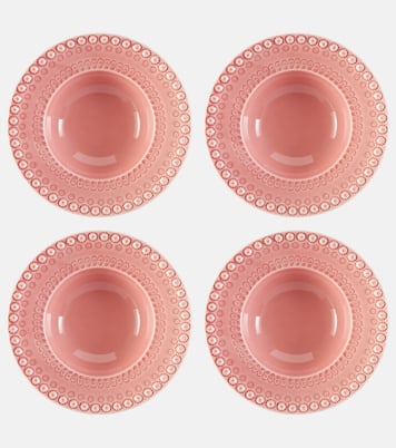 Fantasia set of 4 ceramic soup plates | Bordallo Pinheiro