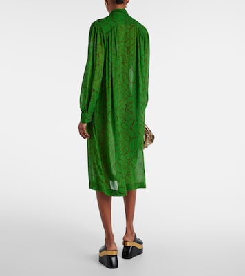 Abito midi in georgette con stampa | Dries Van Noten