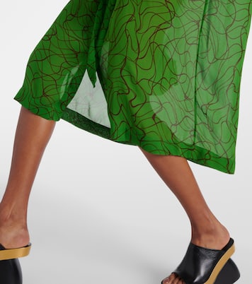 Abito midi in georgette con stampa | Dries Van Noten