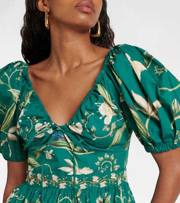 Minikleid Manzanilla Esmeralda aus Baumwolle | Agua by Agua Bendita