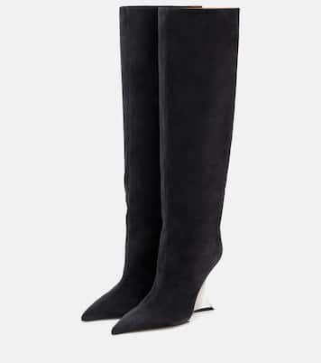 Bottes Nina 105 en daim | Paris Texas