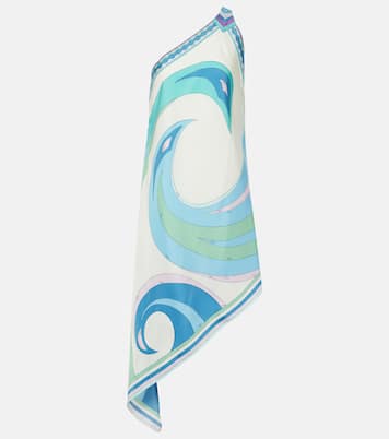 Cigni one-shoulder silk minidress | Pucci
