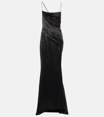 Gathered silk satin gown | Givenchy