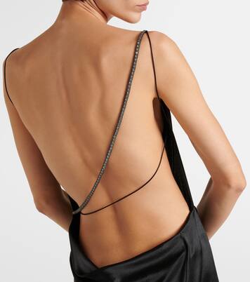 Gathered silk satin gown | Givenchy