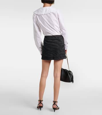 Falda envolvente de denim de tiro alto | Ganni