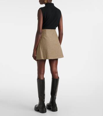 Minigonna in misto lana a quadri | Moncler